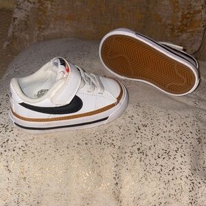 Nike Kids White and Brown Sneakers